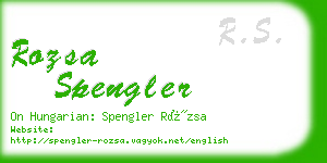 rozsa spengler business card